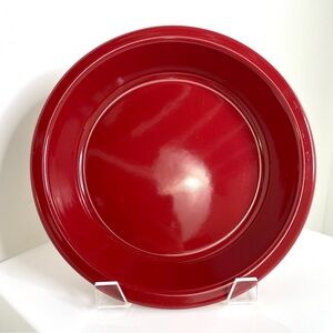 Home | Pfaltzgraff Red Fluted Ceramic Pie Plate | Kitchen Serving